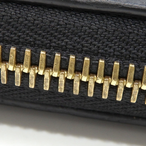 LOUIS VUITTON Round Long Wallet Monogram Implant Zippy Women's M61864 Noir Black - Picture 6 of 9